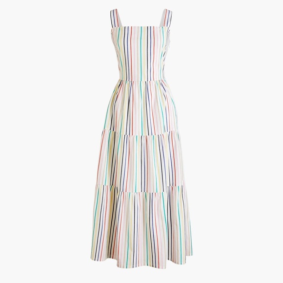 J. Crew Dresses & Skirts - NWT J crew rainbow striped maxi dress